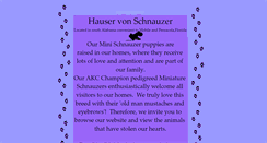 Desktop Screenshot of hauservonschnauzer.com